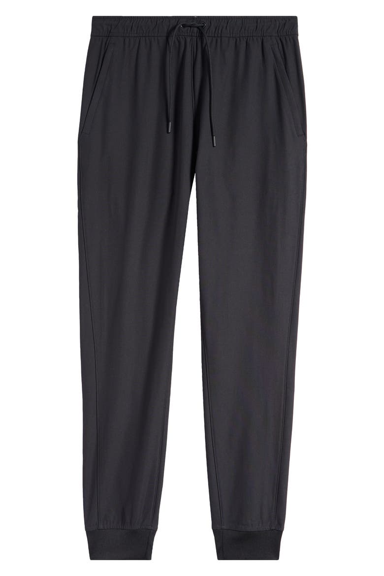Stretch Warp Knit Coach's Slim Joggers, Alternate, color, BLACK