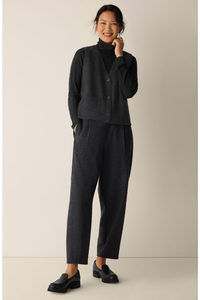 Pocket Wool Felted Cardigan, Alternate, color, CHARCOAL