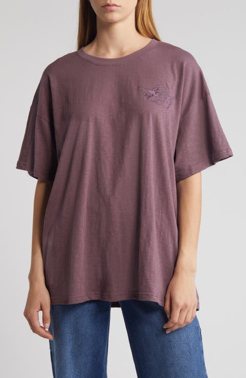 Fool's Gold Embroidered Logo Slub Cotton T-Shirt