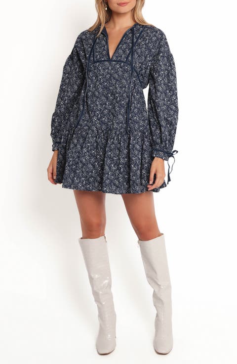 Brooklyn Long Sleeve Cotton Minidress
