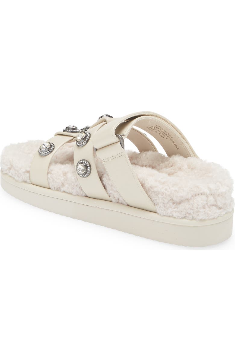 Kurt Geiger London Orson Faux Fur Crystal Slide Sandal, Alternate, color,