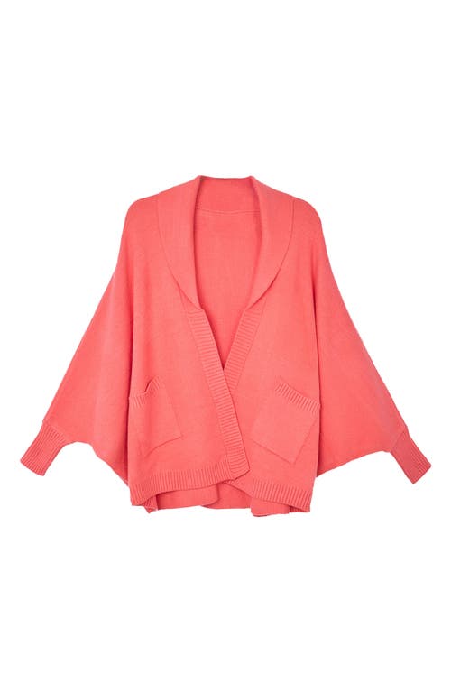 Saachi Oversize Ribbed Knit Cardigan In Light Orange