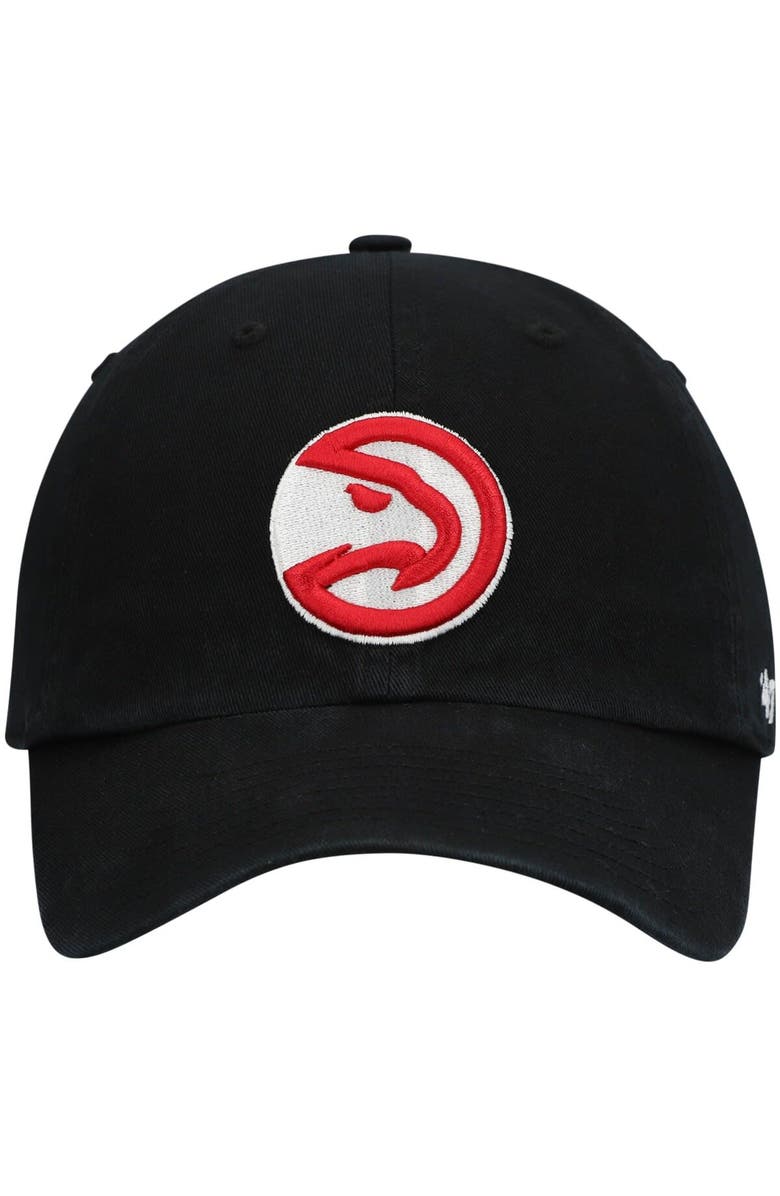 '47 Men's '47 Black Atlanta Hawks Team Clean Up Adjustable Hat, Alternate, color, Black