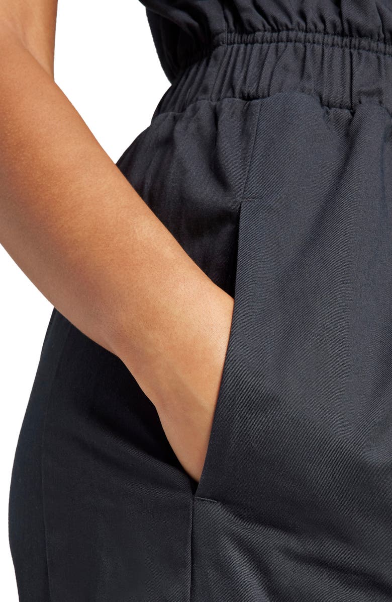 adidas Zip-Up Cotton Twill Jumpsuit, Alternate, color, 