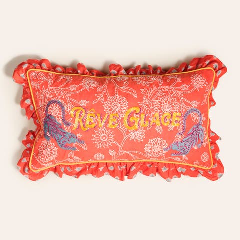 Ghuni Ruffled Embroidered 100% Cotton Home Accent