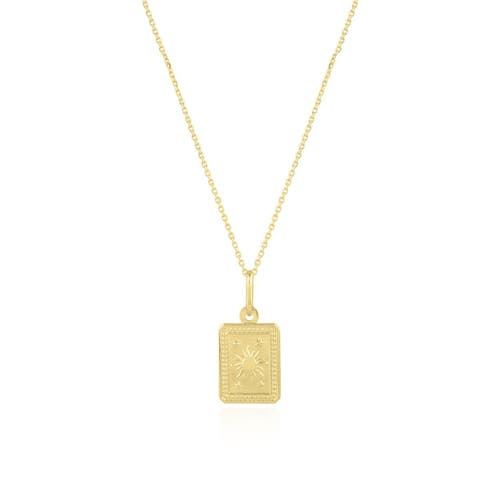 The Lovery Fine Jewelry Gold Sun Tag Necklace In Gold