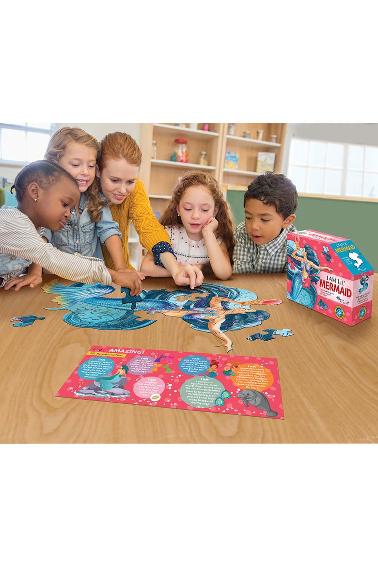 I Am Lil Mermaid 48 Piece Jigsaw Puzzle, Alternate, color, Multicolored