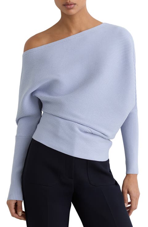 Lorna One-Shoulder Rib Sweater
