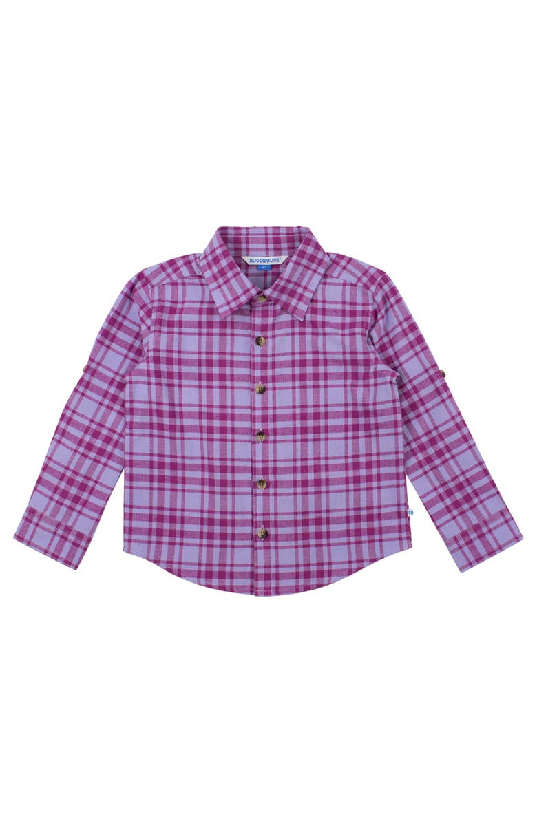 RuggedButts Boys Long Sleeve Button Down Shirt, Main, color, Harper Plaid