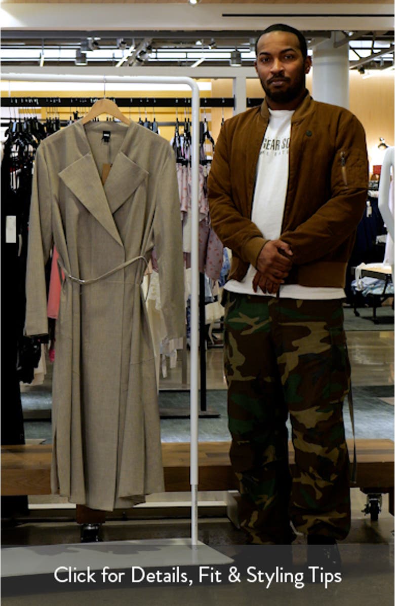 Dimosal Long Sleeve Wool Midi Dress, sales video thumbnail