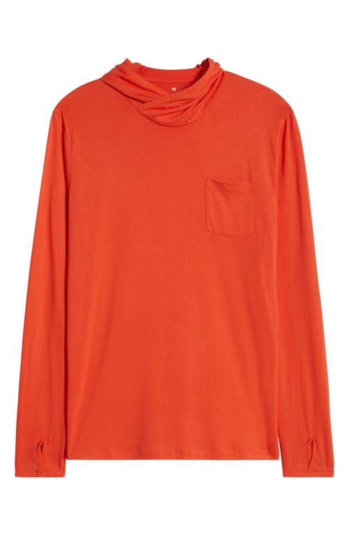 Free Fly Bamboo Lightweight Hoodie In Tigerlily In Orange