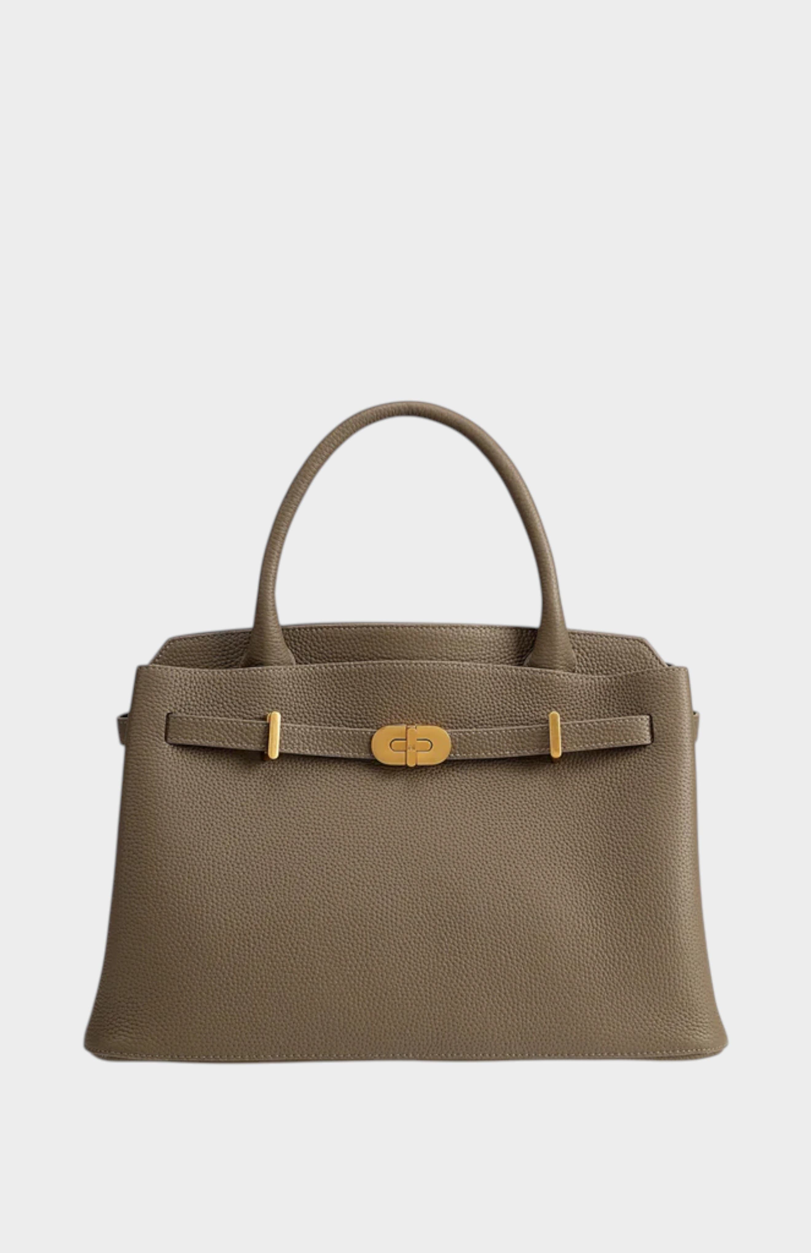 Kensington Genuine Pebble Leather Top Handle Bag, Main, color, Grey