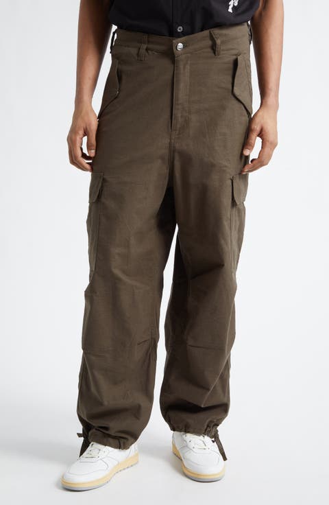 Cotton & Linen Parachute Cargo Pants
