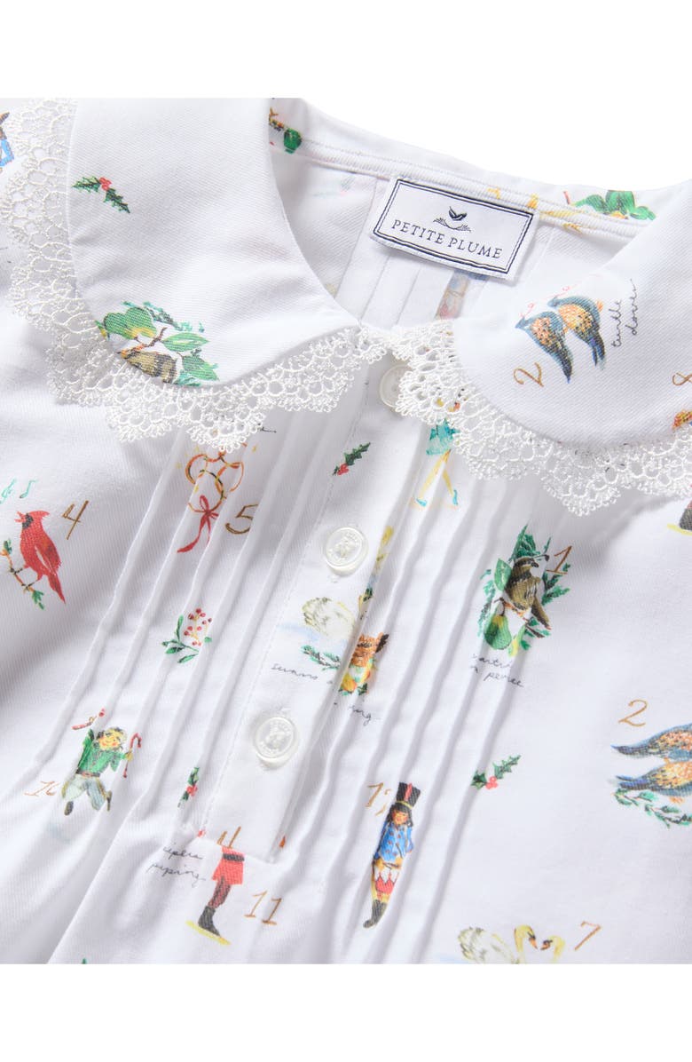 Petite Plume Kids' Lola Print Long Sleeve Nightgown, Alternate, color, White