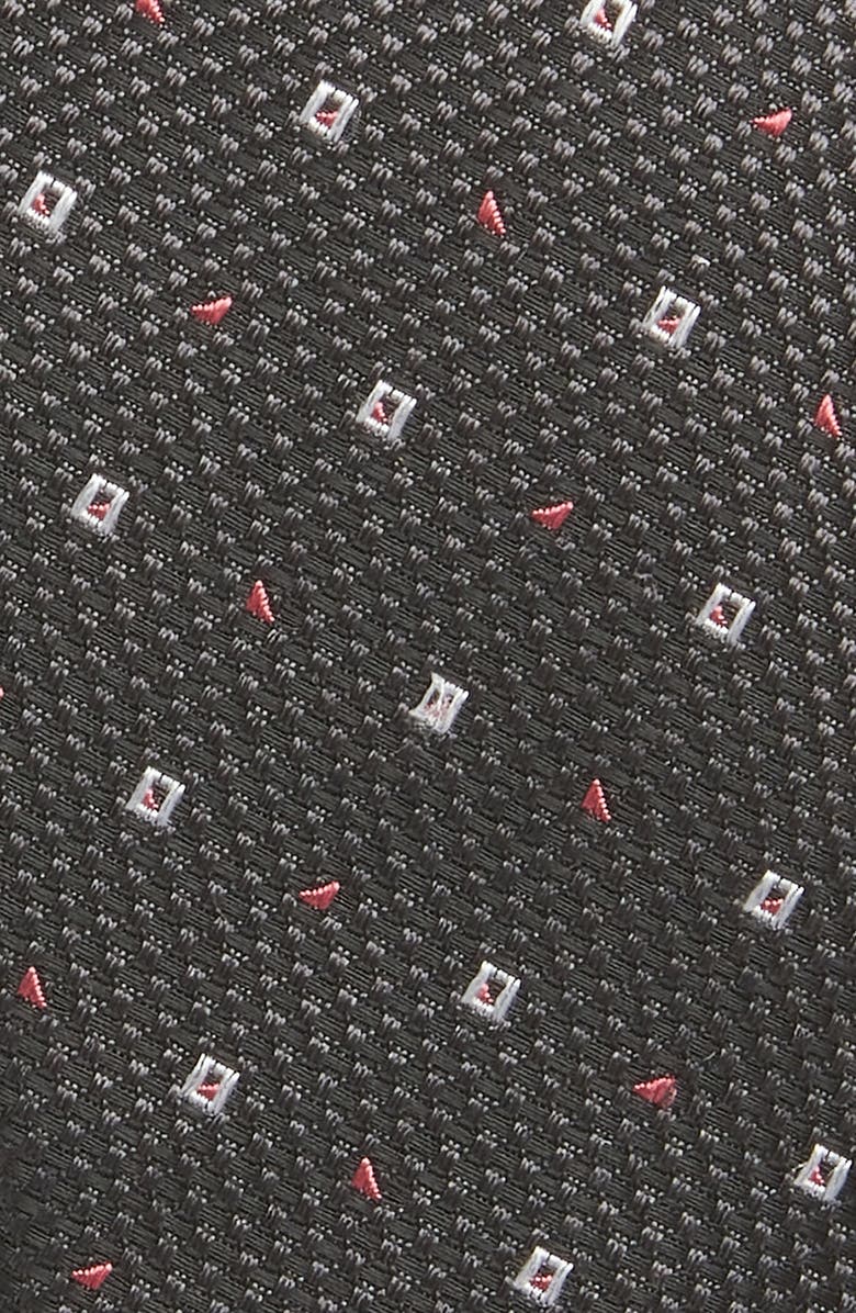 BOSS Silk Blend Jacquard Tie, Alternate, color, Black