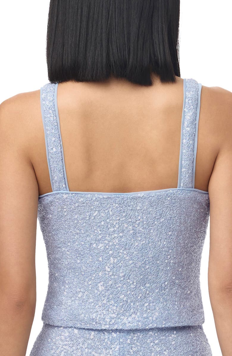 Naked Wardrobe Sequin Crop Tank, Alternate, color, Soft Blue