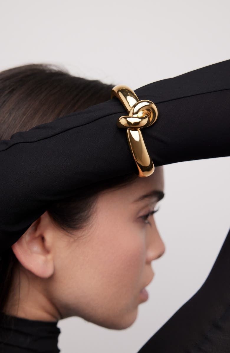 Jennifer Fisher Thin Knot Cuff Bracelet, Alternate, color, Yellow Gold