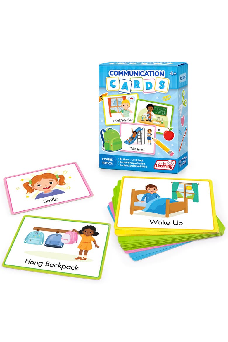 80 Visual Schedule Communication Cards, Alternate, color, Multicolored