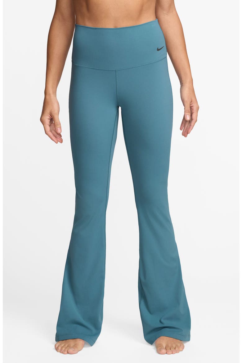 Zenvy High-Waisted Flared Leggings, Main, color, SMOKEY BLUE/ BLACK