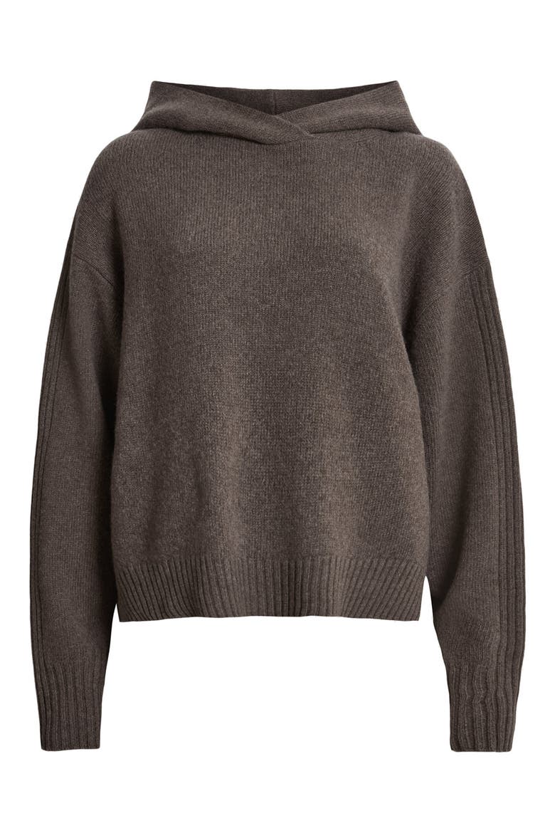 Ines Cashmere & Wool Hooded Sweater, Alternate, color, MOCCA BROWN