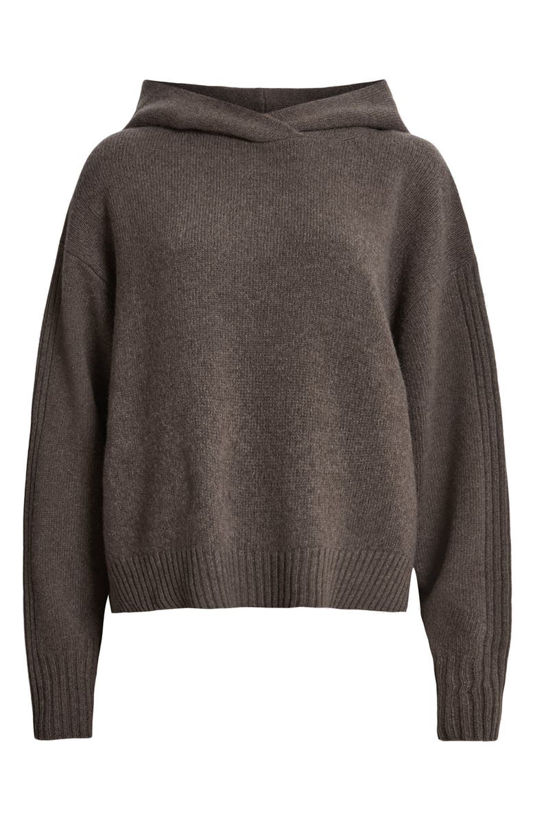 AllSaints Ines Cashmere & Wool Hooded Sweater, Alternate, color, Mocca Brown