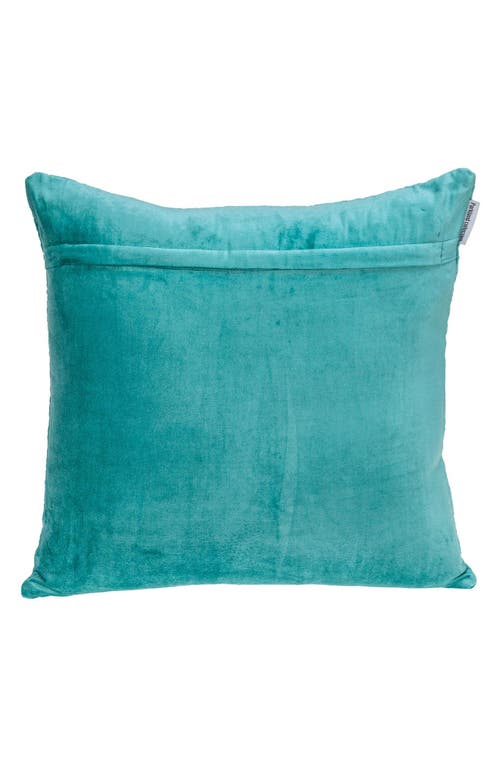 Parkland Collection Tufted Velvet Square Throw Pillow In Aqua