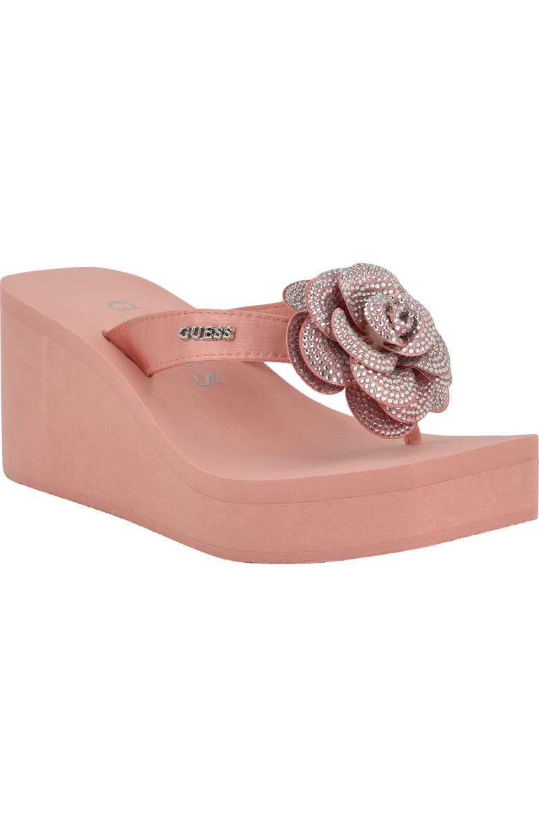 GUESS Damani Platform Wedge Sandal, Main, color, Light Pink