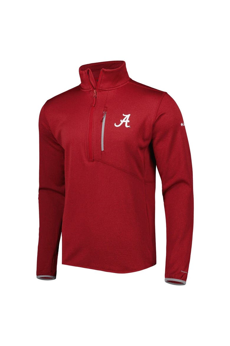 Men's Columbia Crimson Alabama Crimson Tide Park View Omni-Wick Half-Zip Top, Alternate, color, Crimson