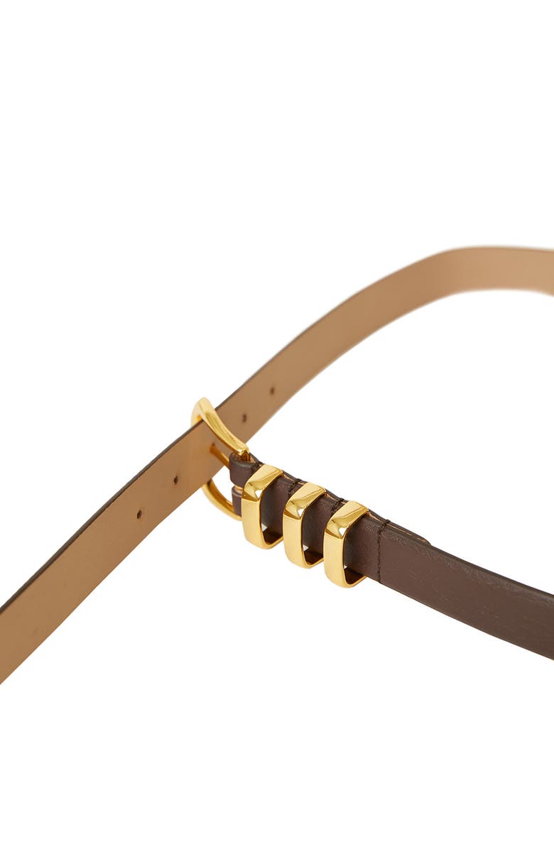 B-Low the Belt Kad Leather Belt, Alternate, color, Chocolate Gold