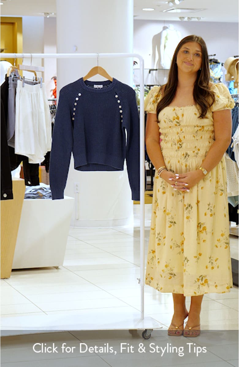 Button Detail Crop Sweater, sales video thumbnail