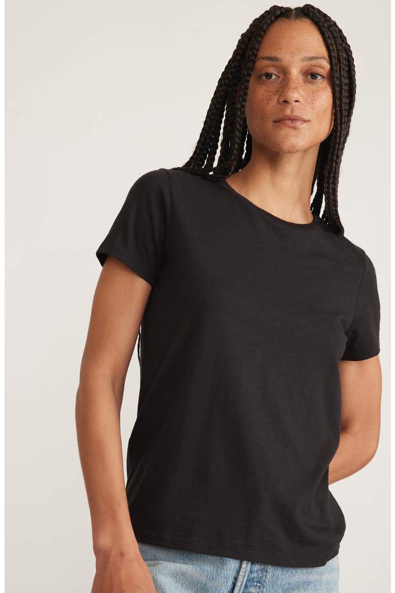 Easy Cotton T-Shirt, Alternate, color, FADED BLACK