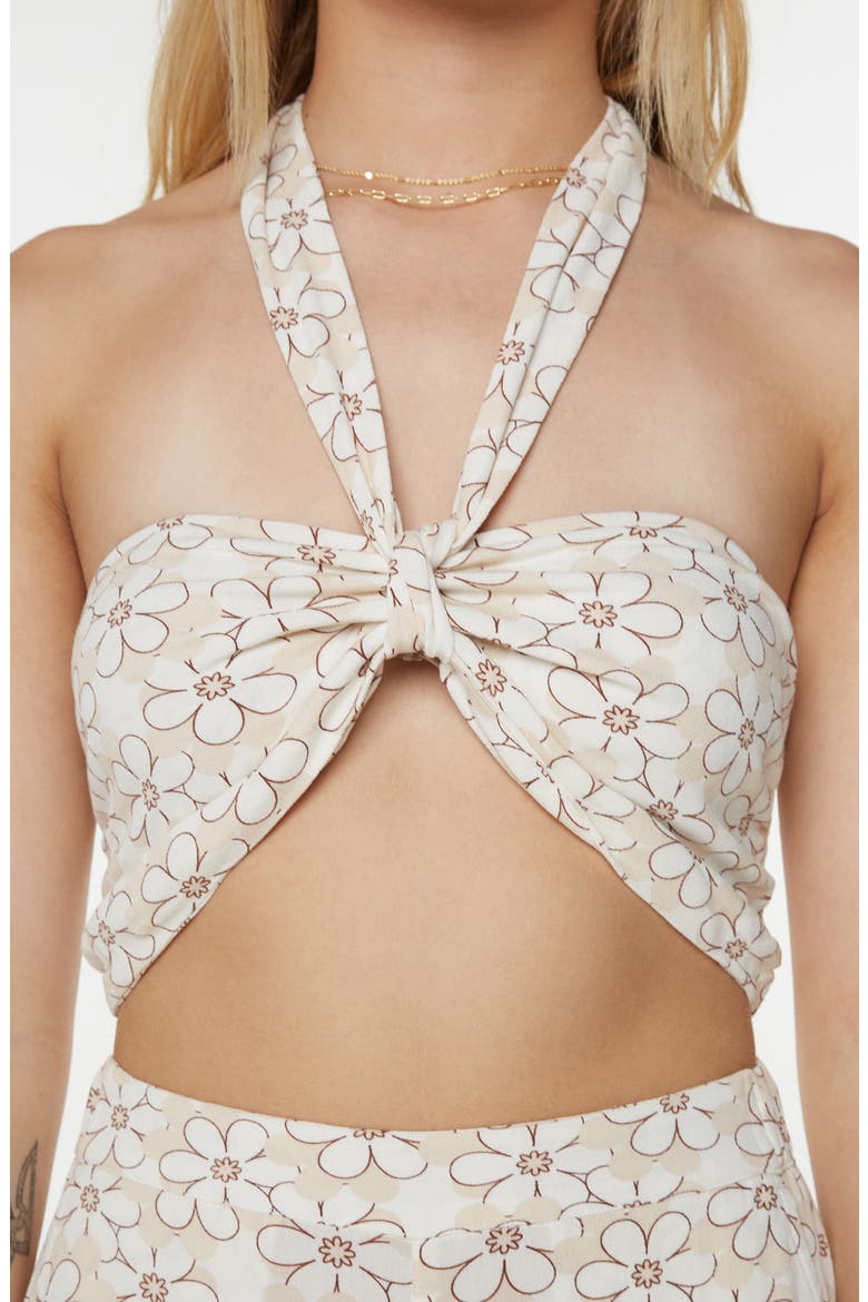 Cool Tropix Crop Halter Tank, Alternate, color, SNOW WHITE DAISY DAZE PRINT