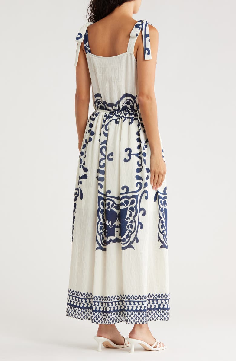 AREA STARS Liliah Tie Strap Midi Sundress, Alternate, color, White