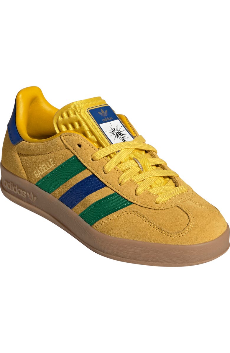 adidas x FIFA Kids' Gazelle Indoor Sneaker, Main, color, Yellow/ Royal/ Green