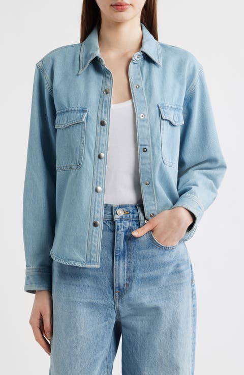 Airy Denim Relaxed Shirt Jacket