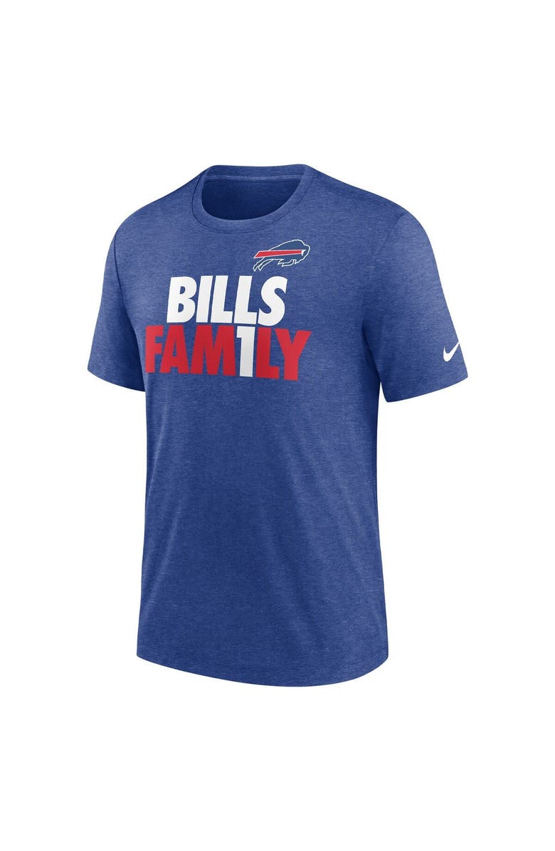 Nike Men's Nike Heathered Royal Buffalo Bills Local Tri-Blend T-Shirt, Alternate, color, 