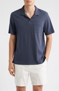 Treasure & Bond Lived In Johnny Collar Slub Cotton Pocket Polo