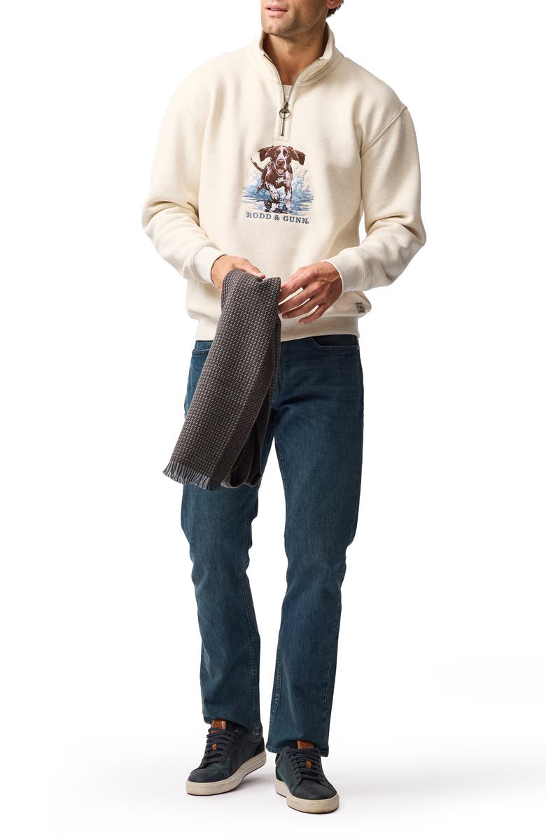 Rodd & Gunn Gunners Track Embroidered Quarter Zip Sweatshirt, Alternate, color, 