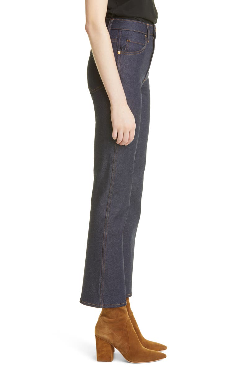 Khaite Vivian High Waist Crop Flare Jeans, Alternate, color, 