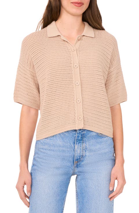 Cotton Short Sleeve Cardigan