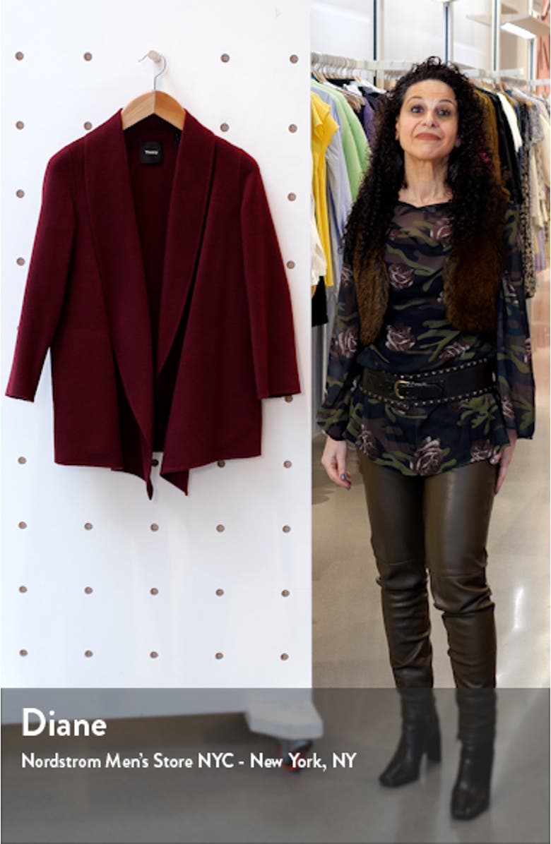 Clairene Luxe Shawl Collar Coat, sales video thumbnail