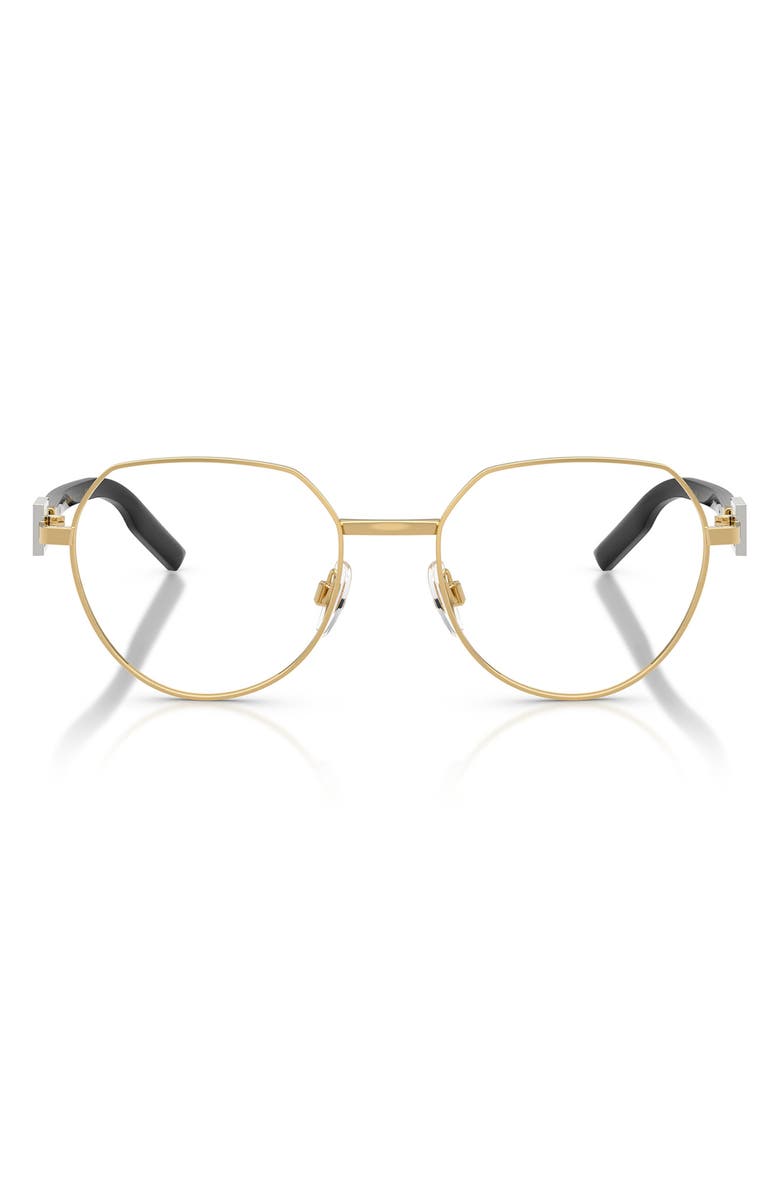 Dolce&Gabbana 51mm Phantos Optical Glasses, Main, color, Gold / Demo Lens