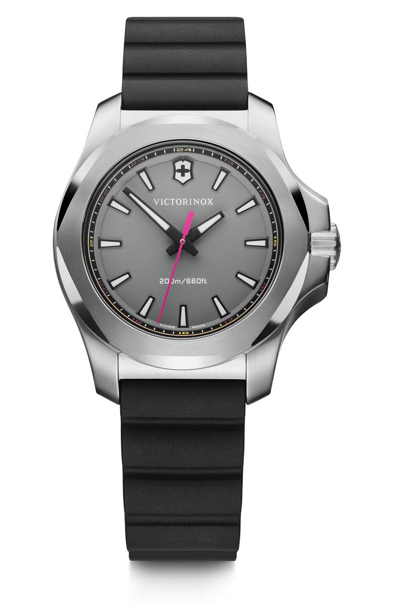 Victorinox Swiss Army<sup>®</sup> Women's I.N.O.X. V. Rubber Watch, 37mm, Main, color, 