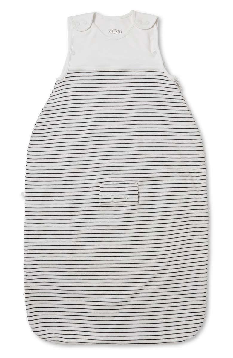 MORI 0.5 TOG Stripe Wearable Blanket, Main, color, Grey Stripe