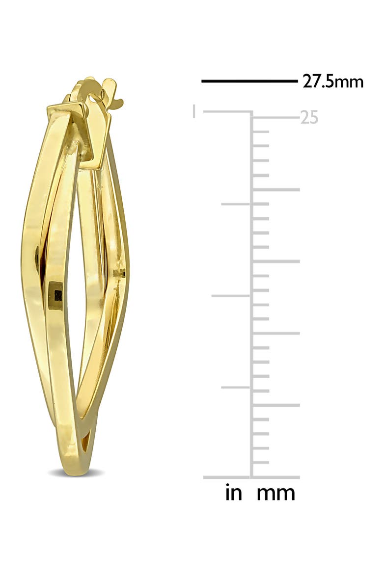 Double Rounded Square Hoop Earrings, Alternate, color, GOLD