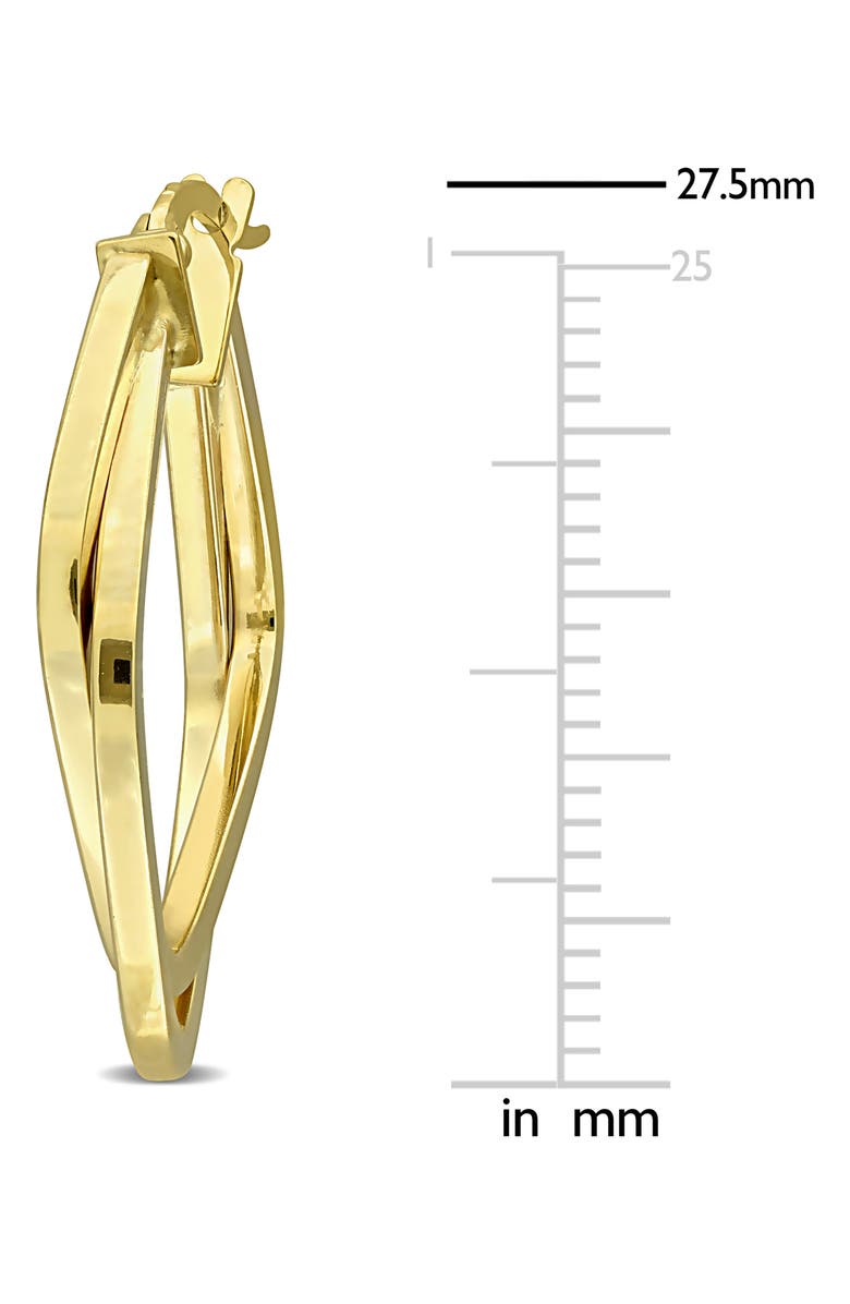DELMAR Double Rounded Square Hoop Earrings, Alternate, color, Gold