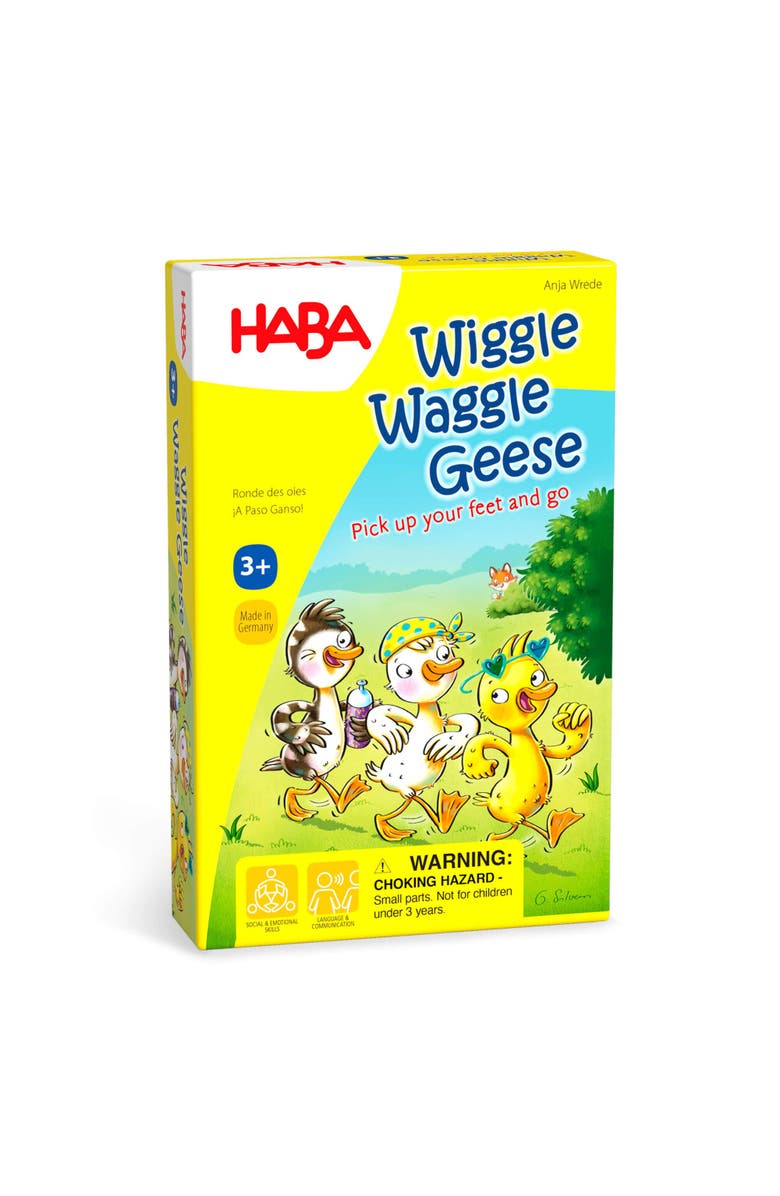 HABA Wiggle Waggle Geese Cooperative Movement Game for Ages 3+, Main, color, Yellow Multi