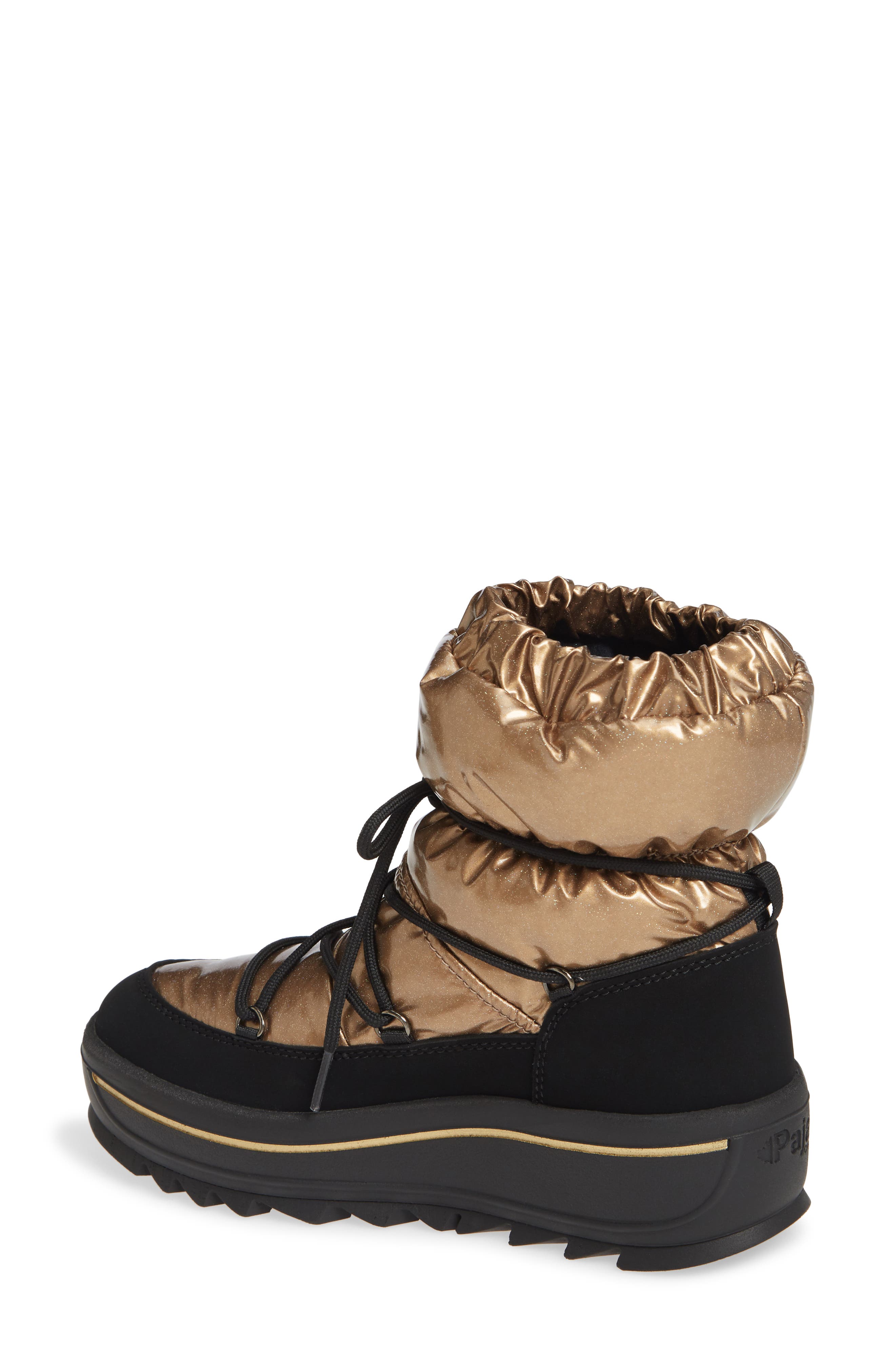 Taya Crystal Waterproof Sneaker Boot, Alternate, color, GOLD