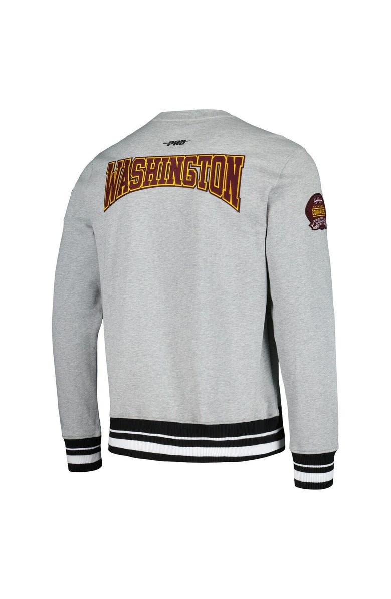 PRO STANDARD Men's Pro Standard Heather Gray Washington Commanders Crest Emblem Pullover Sweatshirt, Alternate, color, 