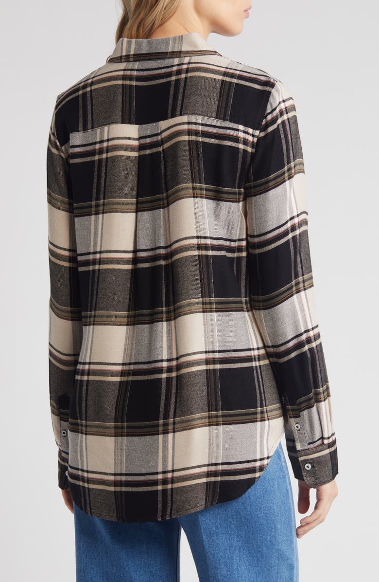 Caslon<sup>®</sup> Plaid Flannel Button-Up Shirt, Alternate, color,